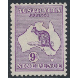 AUSTRALIA - 1913 9d deep violet Kangaroo, 1st watermark, MH – ACSC # 24C