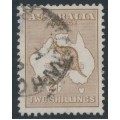AUSTRALIA - 1915 2/- light brown Kangaroo, 2nd watermark, used – ACSC # 36A
