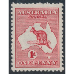 AUSTRALIA - 1913 1d red Kangaroo, die II, 1st watermark, MH – ACSC # 3A