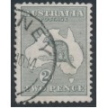 AUSTRALIA - 1913 2d grey Kangaroo, 1st watermark, used – ACSC # 5A