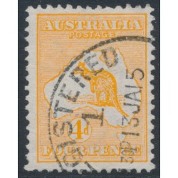 AUSTRALIA - 1913 4d deep orange Kangaroo, 1st watermark, used – ACSC # 15C