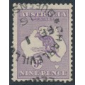 AUSTRALIA - 1915 9d violet Kangaroo, 2nd watermark, used – ACSC # 25A
