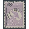 AUSTRALIA - 1915 9d pale violet Kangaroo, 2nd watermark, used – ACSC # 25B