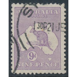AUSTRALIA - 1915 9d pale violet Kangaroo, 2nd watermark, used – ACSC # 25B