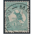 AUSTRALIA - 1915 1/- deep green Kangaroo, 2nd watermark, used – ACSC # 31A