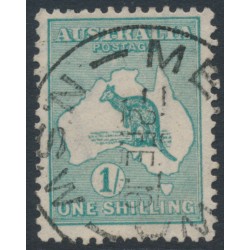 AUSTRALIA - 1915 1/- deep green Kangaroo, 2nd watermark, used – ACSC # 31A