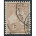 AUSTRALIA - 1915 2/- light brown Kangaroo, 2nd watermark, used – ACSC # 36A