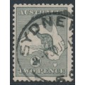 AUSTRALIA - 1915 2d grey Kangaroo, die I, 3rd watermark, used – ACSC # 7B