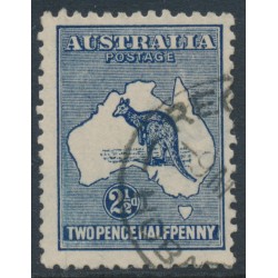 AUSTRALIA - 1917 2½d indigo Kangaroo, 3rd watermark, used – ACSC # 11C