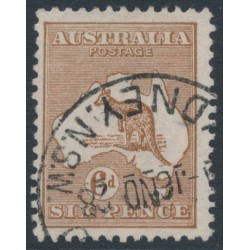 AUSTRALIA - 1923 6d chestnut Kangaroo, 3rd watermark, used – ACSC # 21A