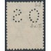 AUSTRALIA - 1916 1/- blue-green Kangaroo, die II, perf. OS, used – ACSC # 32Ab
