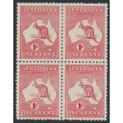 AUSTRALIA - 1914 1d red Kangaroo, die IIA, 1st watermark, B/4, MH/MNH – ACSC # 4A