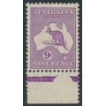 AUSTRALIA - 1932 9d violet Kangaroo, CofA watermark, MH – ACSC # 29A
