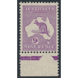 AUSTRALIA - 1932 9d violet Kangaroo, CofA watermark, MH – ACSC # 29A
