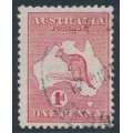 AUSTRALIA - 1914 1d pale red Kangaroo, die IIA, inverted watermark, used – ACSC # 4Ba