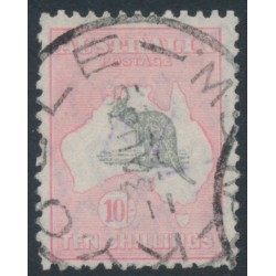 AUSTRALIA - 1932 10/- grey/aniline pink Kangaroo, CofA watermark, used – ACSC # 50D
