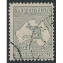 AUSTRALIA - 1935 £1 grey Kangaroo, CofA watermark, used – ACSC # 54