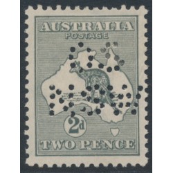 AUSTRALIA - 1915 2d grey Kangaroo, die I, 3rd watermark, perf. OS NSW, MH – ACSC # 7Bba