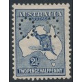 AUSTRALIA - 1917 2½d blue Kangaroo, 3rd watermark, perf. OS, MH – ACSC # 11Ab