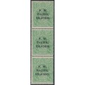 AUSTRALIA / NWPI - 1915 ½d green KGV Head, single watermark, ‘abc’ strip of 3, MNH – SG # 65