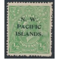 AUSTRALIA / NWPI - 1918 ½d green KGV Head, inverted LM watermark, MH – SG # 119w