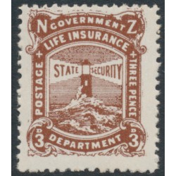 NEW ZEALAND - 1946 3d brown-lake Lighthouse Life Insurance issue, MNH – SG # L40