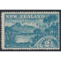 NEW ZEALAND - 1898 2½d blue Lake Wakitipu, no watermark, perf. 15, MH – SG # 249