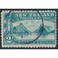 NEW ZEALAND - 1899 2/- blue-green Milford Sound, no watermark, perf. 11:11, used – SG # 269