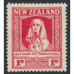 NEW ZEALAND - 1929 1d+1d scarlet Health Stamp, MH – SG # 544