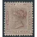 NEW ZEALAND - 1882 6d brown QV (die I, 2nd Sideface), NZ star watermark (6mm), perf. 12:11½, MH – SG # 191