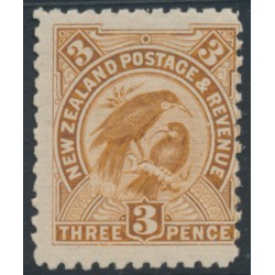 NEW ZEALAND - 1900 3d yellow-brown Huias, perf. 11:11, no watermark, MH – SG # 261