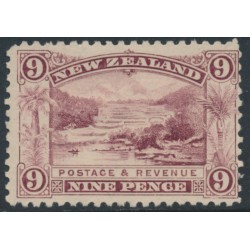 NEW ZEALAND - 1899 9d rosy purple Pink Terrace, perf. 11:11, no watermark, MH – SG # 267a