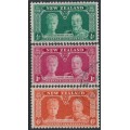 NEW ZEALAND - 1935 ½d to 6d KGV Silver Jubilee set of 3, used – SG # 573-575