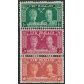 NEW ZEALAND - 1935 ½d to 6d KGV Silver Jubilee set of 3, MH – SG # 573-575