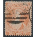 NEW ZEALAND - 1866 1d orange-vermilion QV Chalon, perf. 12½, star watermark, used – SG # 111