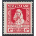 NEW ZEALAND - 1930 1d+1d scarlet Health Stamp, MH – SG # 545