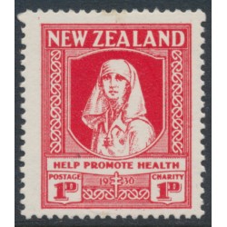 NEW ZEALAND - 1930 1d+1d scarlet Health Stamp, MH – SG # 545