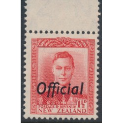 NEW ZEALAND - 1951 1½d scarlet KGVI, o/p OFFICIAL, MNH – SG # O139