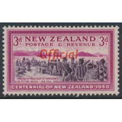NEW ZEALAND - 1940 3d purple/carmine Centennial, o/p OFFICIAL, MNH – SG # O146