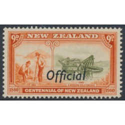 NEW ZEALAND - 1940 6d green/violet Centennial, o/p OFFICIAL, MNH – SG # O148