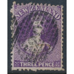 NEW ZEALAND - 1867 3d deep mauve QV Chalon, perf. 12½, star watermark, used – SG # 118