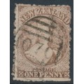 NEW ZEALAND - 1873 1d brown QV Chalon, perf. 12½, star watermark, used – SG # 132a
