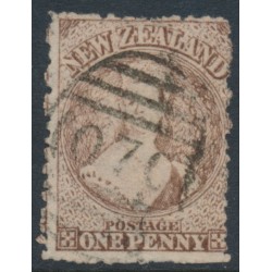 NEW ZEALAND - 1873 1d brown QV Chalon, perf. 12½, star watermark, used – SG # 132a