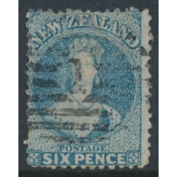 NEW ZEALAND - 1872 6d blue QV Chalon, perf. 12½, star watermark, used – SG # 135