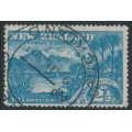 NEW ZEALAND - 1898 2½d blue Lake Wakitipu, no watermark, perf. 15, used – SG # 249
