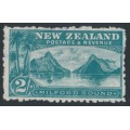 NEW ZEALAND - 1903 2/- green Milford Sound, NZ star watermark, perf. 11:11, MNG – SG # 316