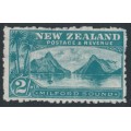 NEW ZEALAND - 1903 2/- green Milford Sound, NZ star watermark, perf. 11:11, MNG – SG # 316