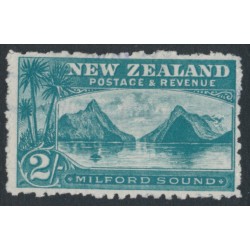 NEW ZEALAND - 1903 2/- green Milford Sound, NZ star watermark, perf. 11:11, MNG – SG # 316