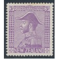 NEW ZEALAND - 1927 3/- pale mauve King George V (Admiral), mint hinged – SG # 470