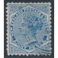 NEW ZEALAND - 1885 8d blue QV (2nd Sideface), NZ star watermark (6mm), perf. 12:11½, used – SG # 192
